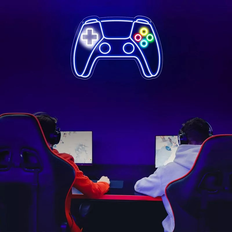 Gamepad Shaped LED Neon Sign for Gamer Room Decor