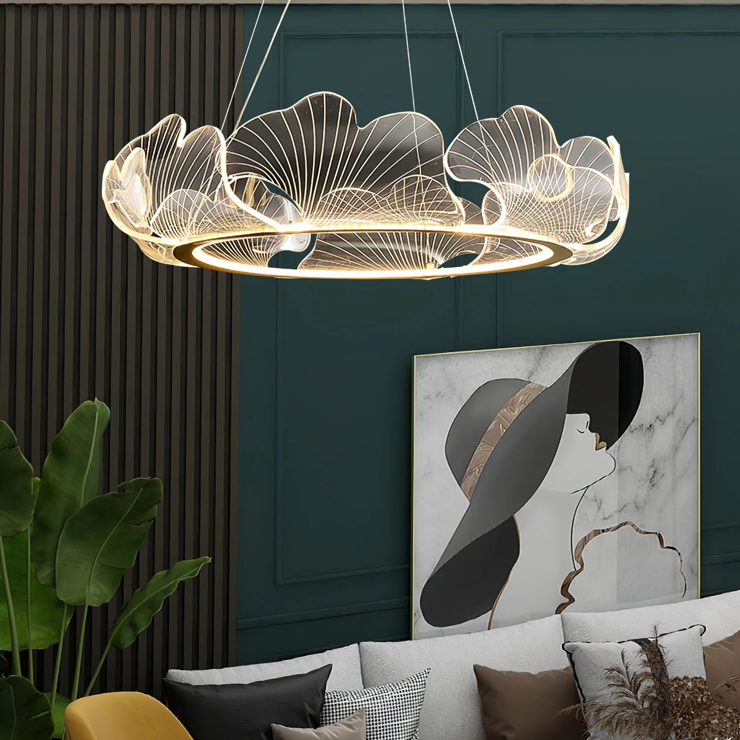 Ginkgo Leaf Art Chandelier