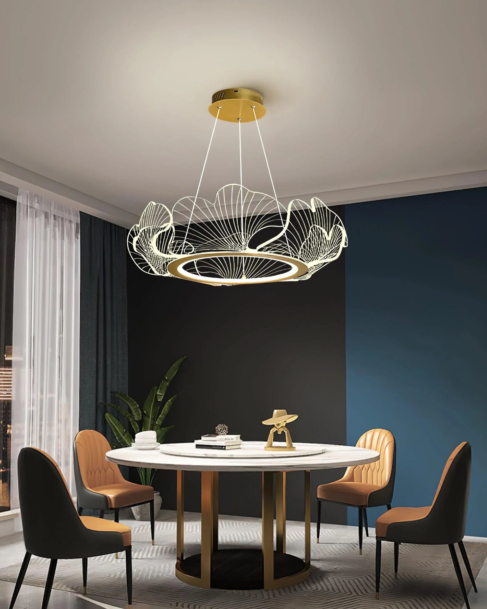 Ginkgo Leaf Art Chandelier