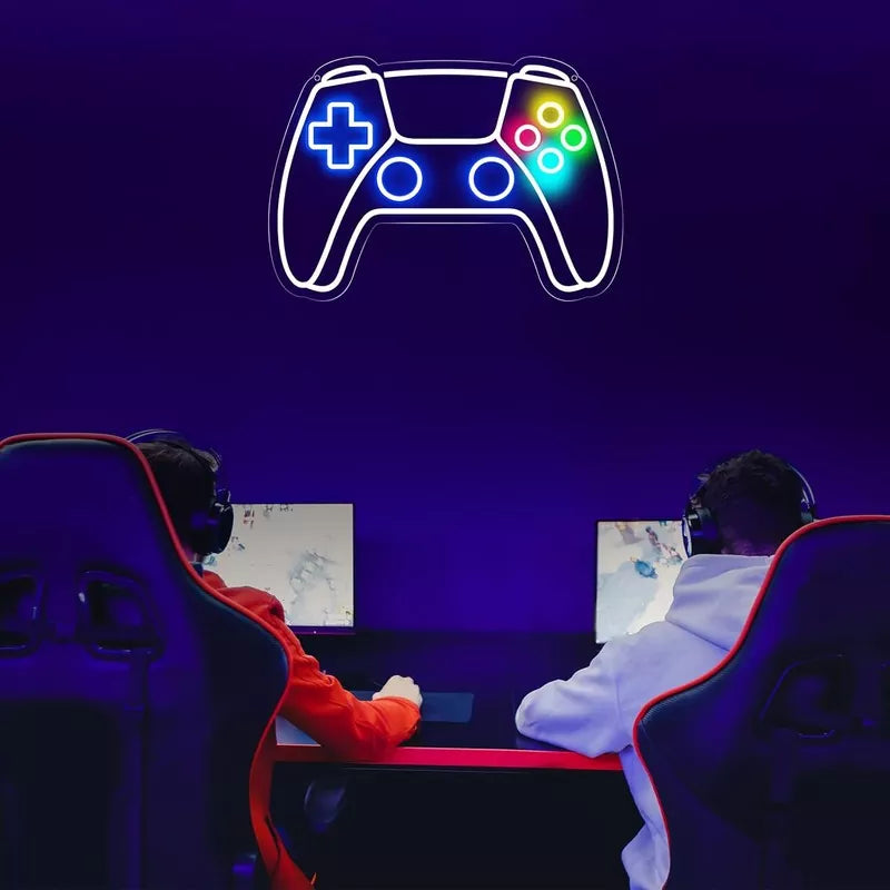 Gamepad Shaped LED Neon Sign for Gamer Room Decor