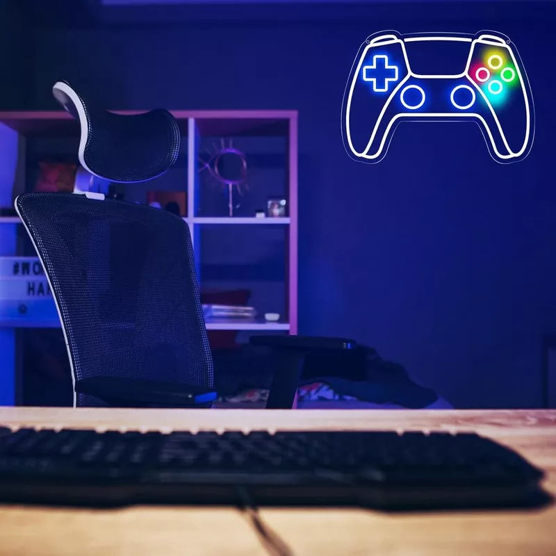 Gamepad Shaped LED Neon Sign for Gamer Room Decor