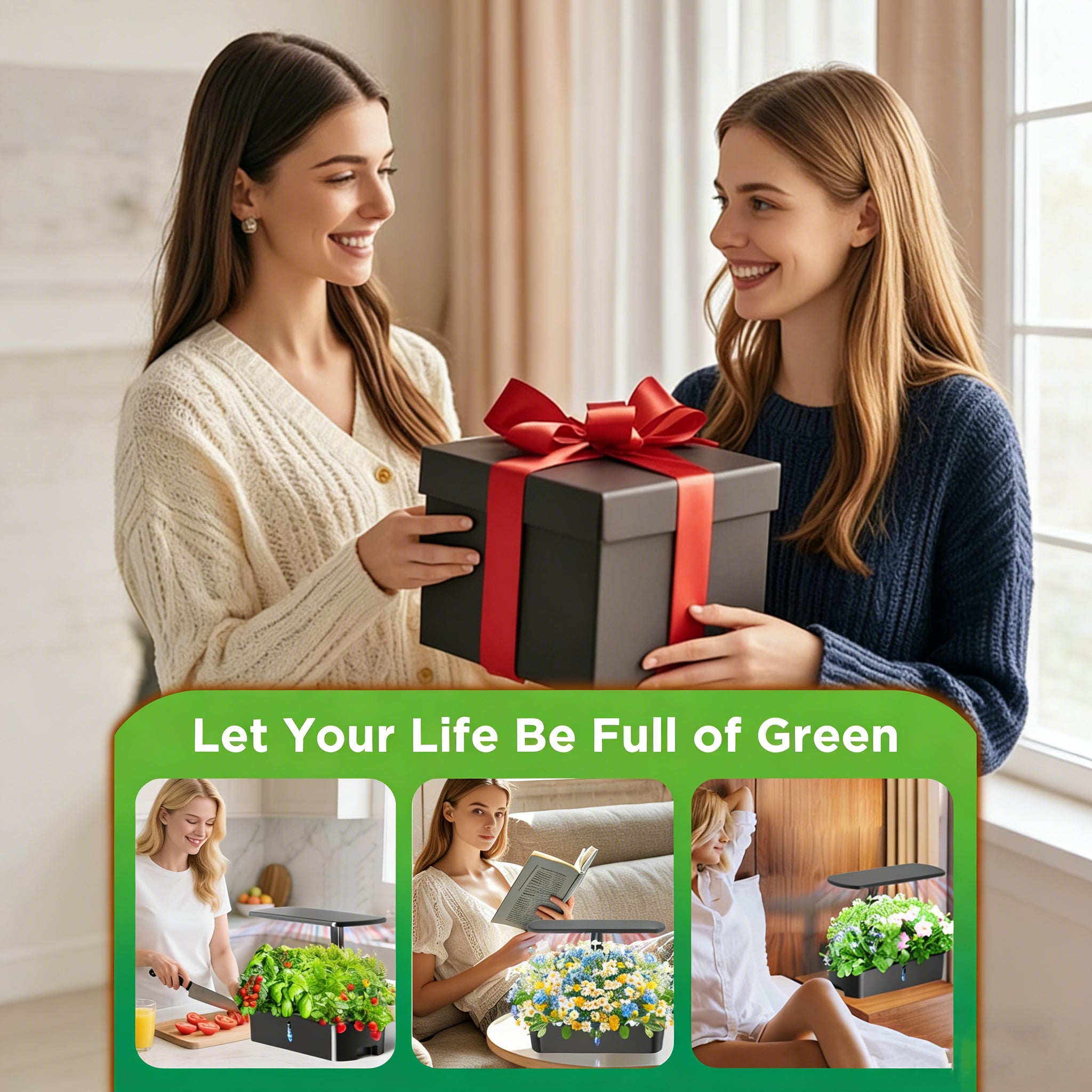 Hydroponics Growing System Kits Smart Indoor Herb Garden with 24W