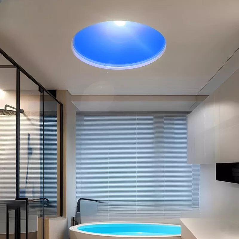 LED Artificial Sunlight Skylight Round 10000K Blue Sky Ceiling Panel Light