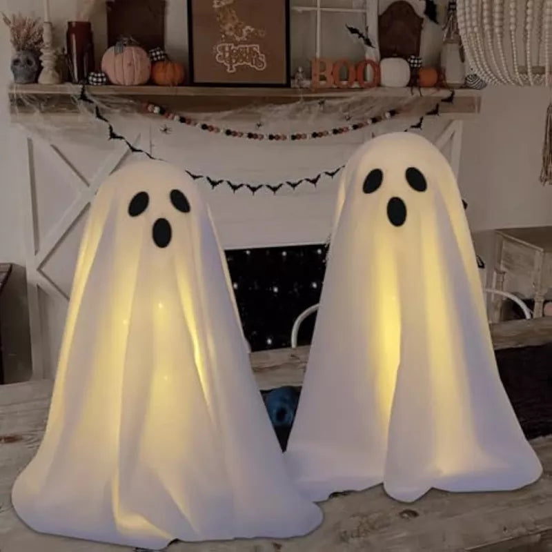 Spooky Ghost Halloween Lights Battery Operated For Decorations (2 Packs)