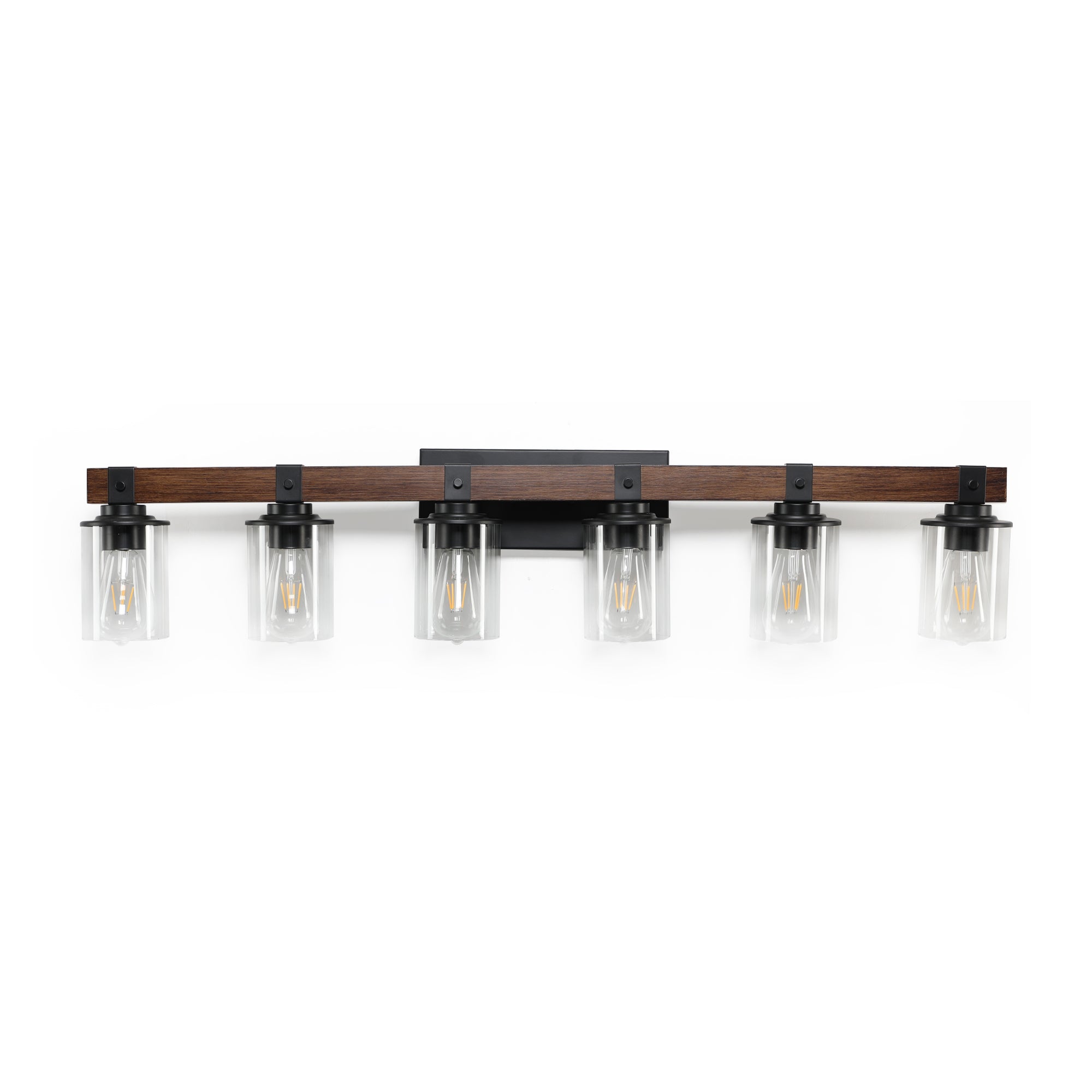 42" Rustic 6-Light Vanity Light Industrial Bathroom Wall Sconce