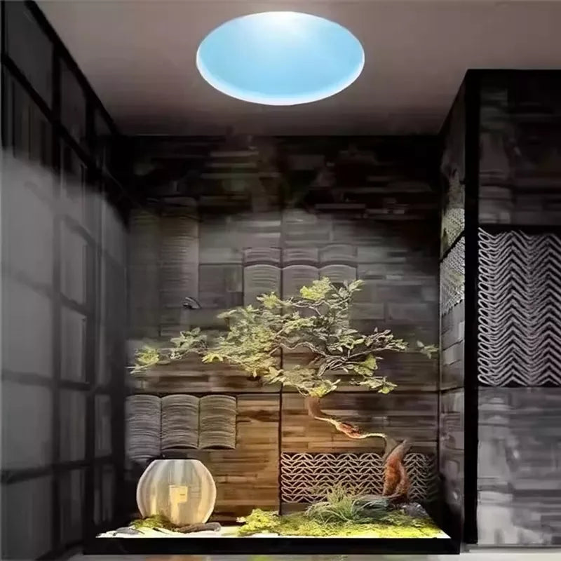 LED Artificial Sunlight Skylight Round 10000K Blue Sky Ceiling Panel Light