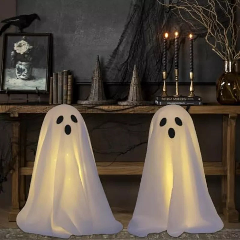 Spooky Ghost Halloween Lights Battery Operated For Decorations (2 Packs)