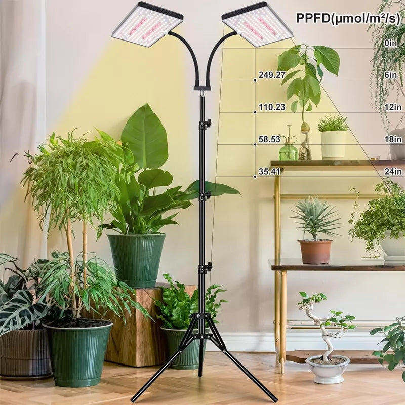 Grow Light for Indoor Plants 96 LED Dual-Head Full Spectrum