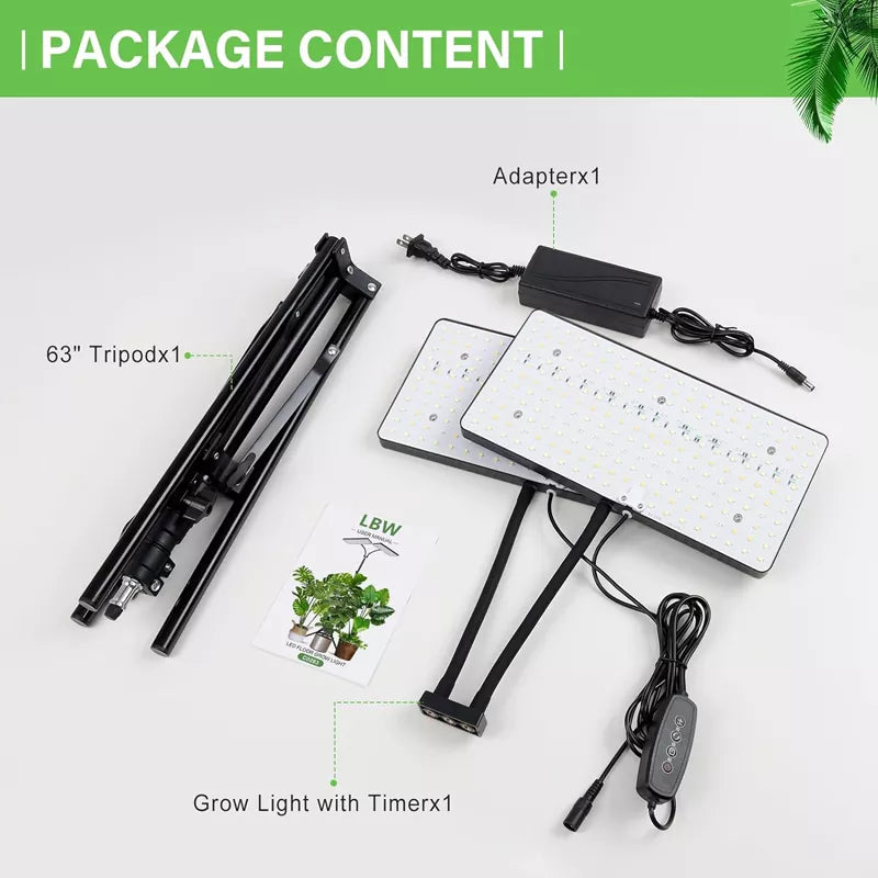 Grow Light for Indoor Plants 96 LED Dual-Head Full Spectrum