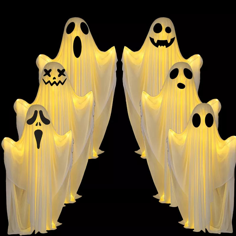 Spooky Ghost Halloween Lights Battery Operated For Decorations (2 Packs)