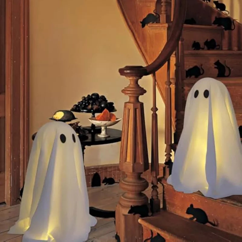 Spooky Ghost Halloween Lights Battery Operated For Decorations (2 Packs)