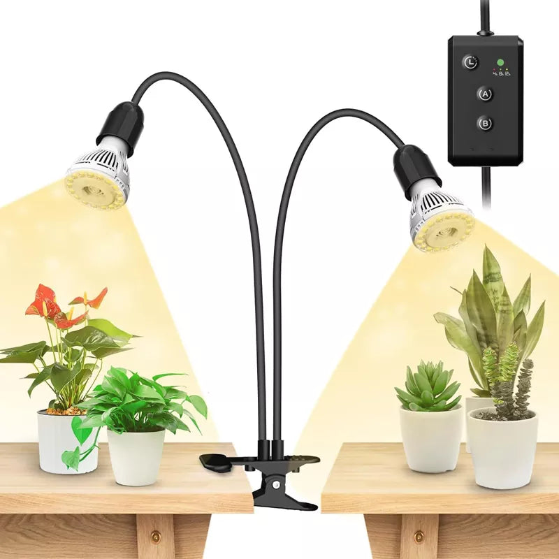 300W Full Spectrum Dual Gooseneck Clip Plant Grow Light