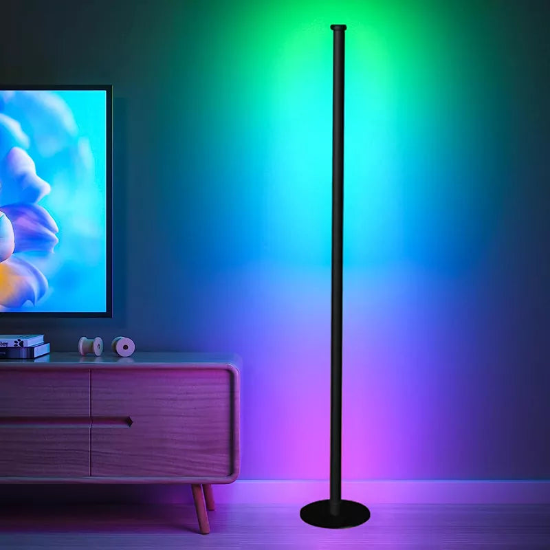 RGB LED Corner Floor Lamp Minimalist for Bedroom Living Room