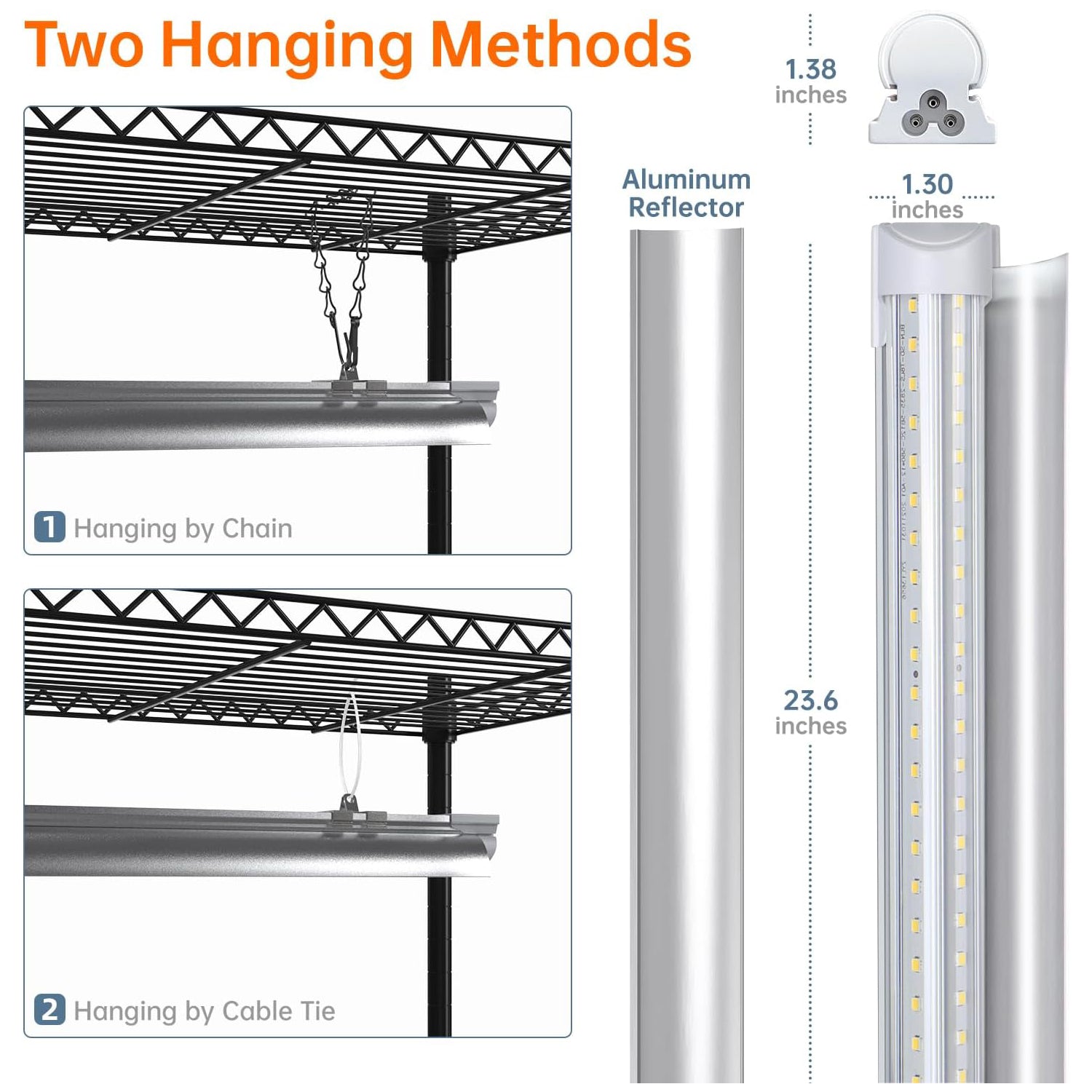 5-Tier Plant Stand with T8 24W Grow Light for Indoor Plants with Wheel
