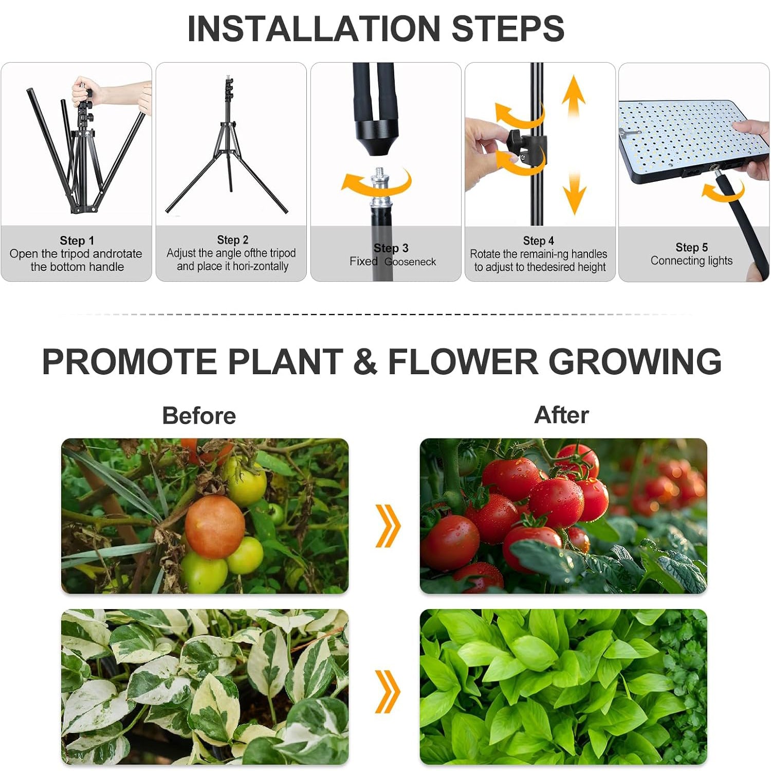 28W Natural Sunlight Full Spectrum Plant Growing Lamps