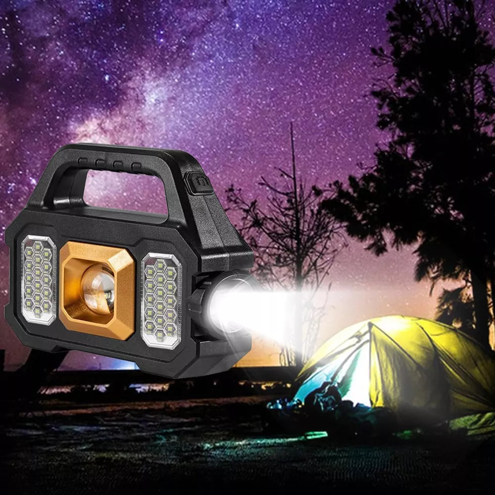 LED Lights for Outdoor Camping with Solar Charging Panel