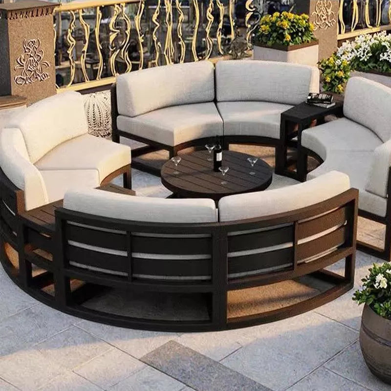 Modern Patio Outside Relaxing Modular Sofa Set Sectional Round Outdoor