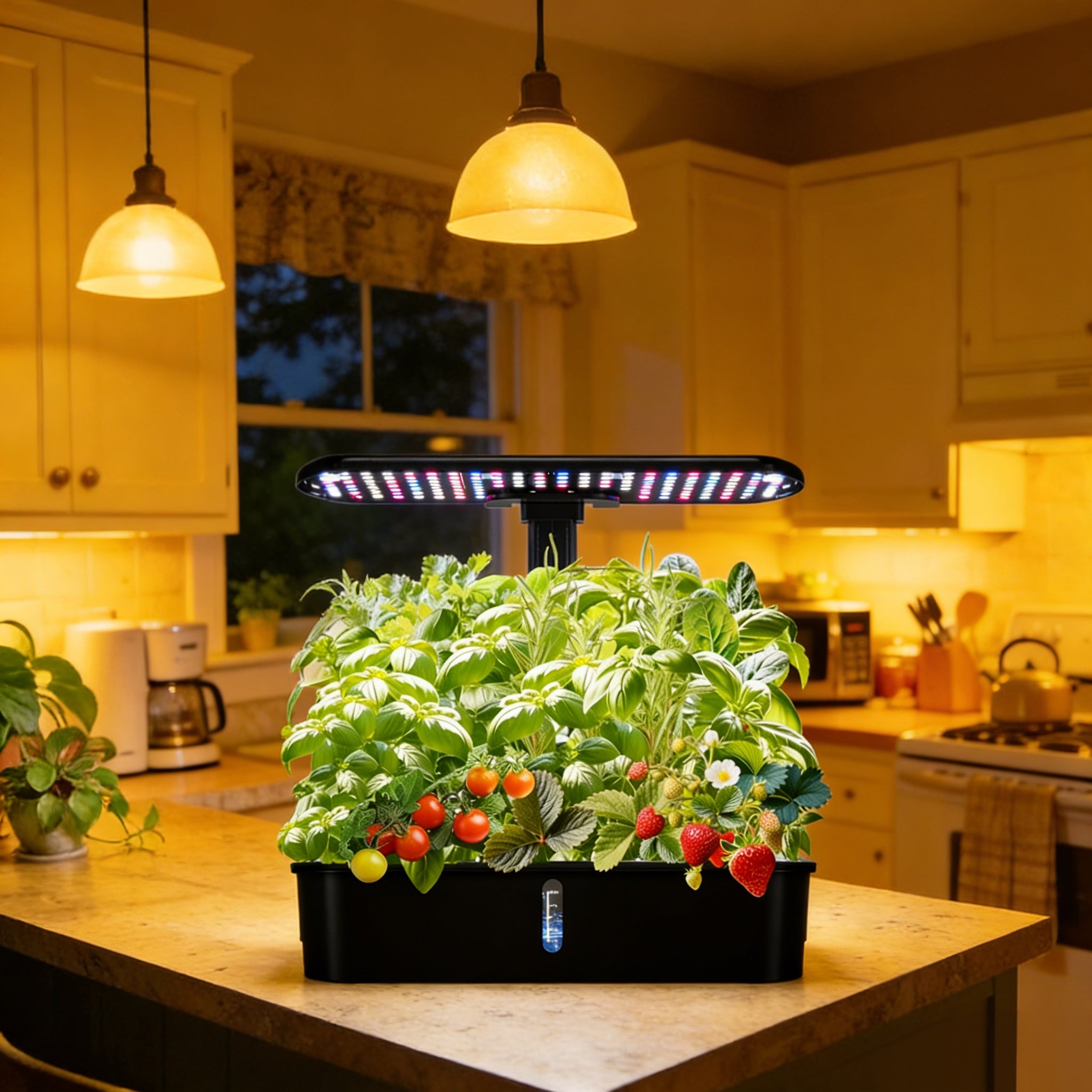 Hydroponics Growing System Kits Smart Indoor Herb Garden with 24W