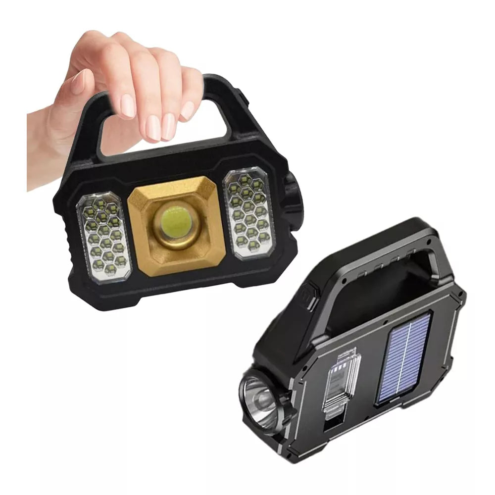 LED Lights for Outdoor Camping with Solar Charging Panel