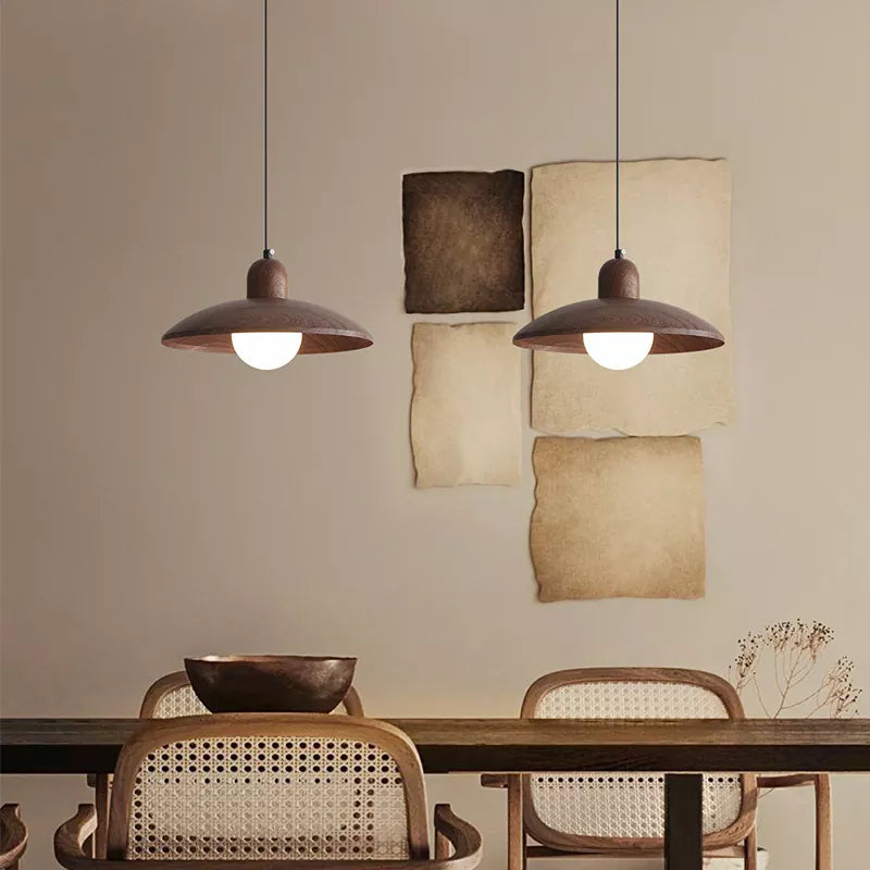 Indoor Hanging Wooden Pendant Lamp