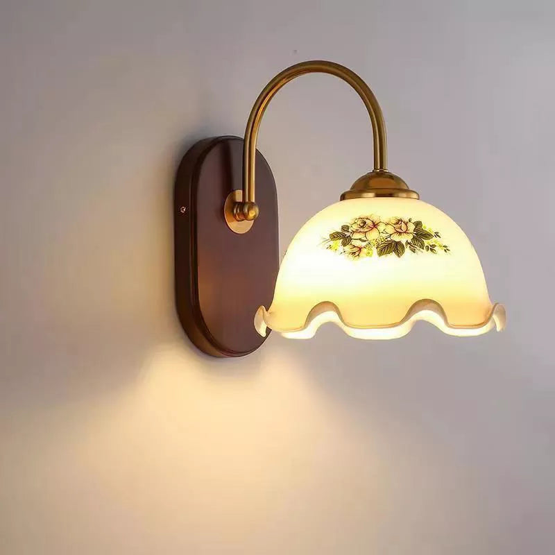 Vintage Flower Wall Lamp