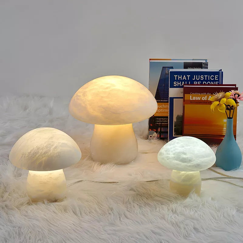 Alabaster Mushroom Table Lamp