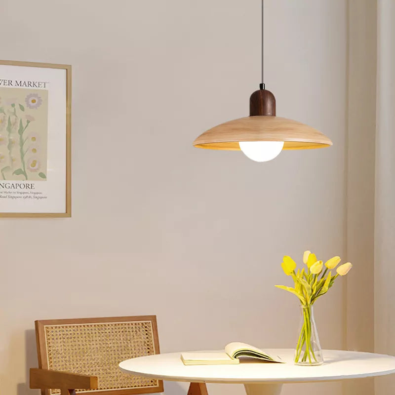 Indoor Hanging Wooden Pendant Lamp